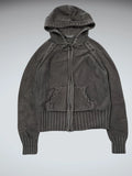 Charcoal Cable Knit Hoodie (M)