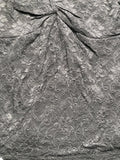 Black Lace V-Neck Top with Elegant Twist Detail (S)