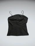 Black Zip Corset Top (S)