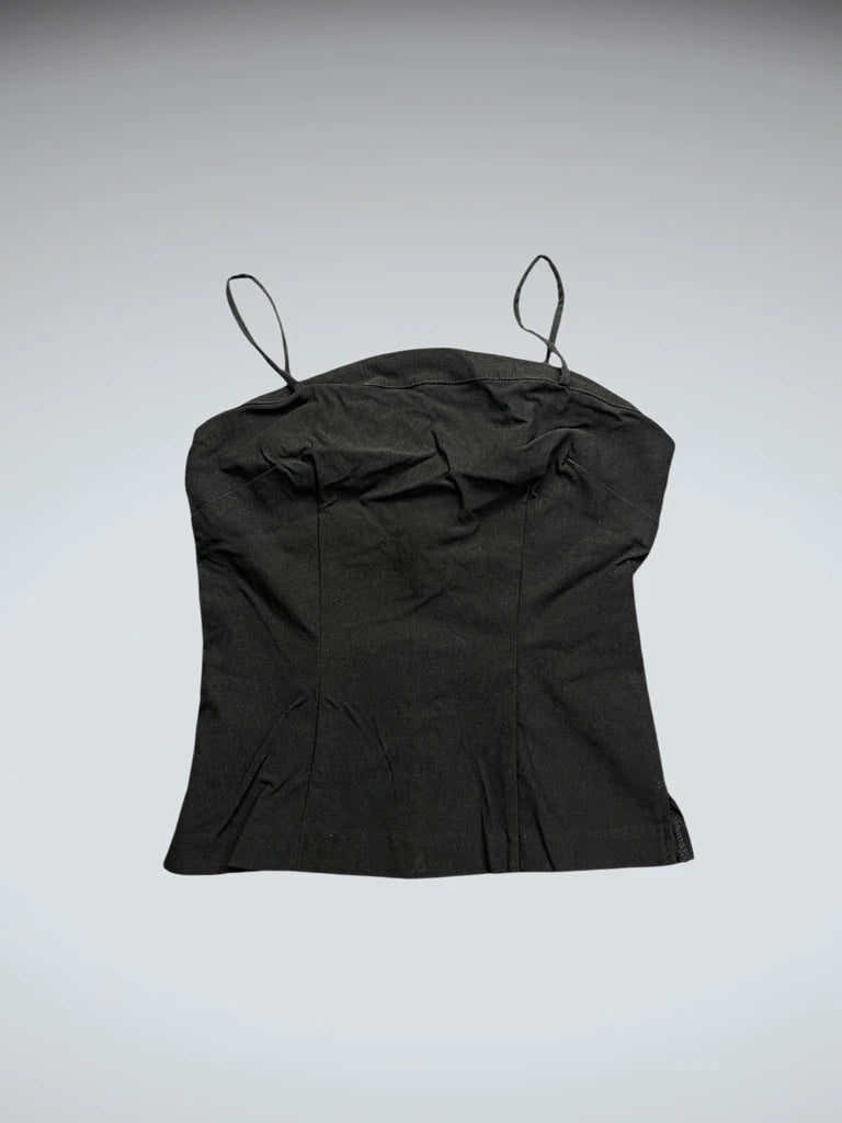 Black Zip Corset Top (S)