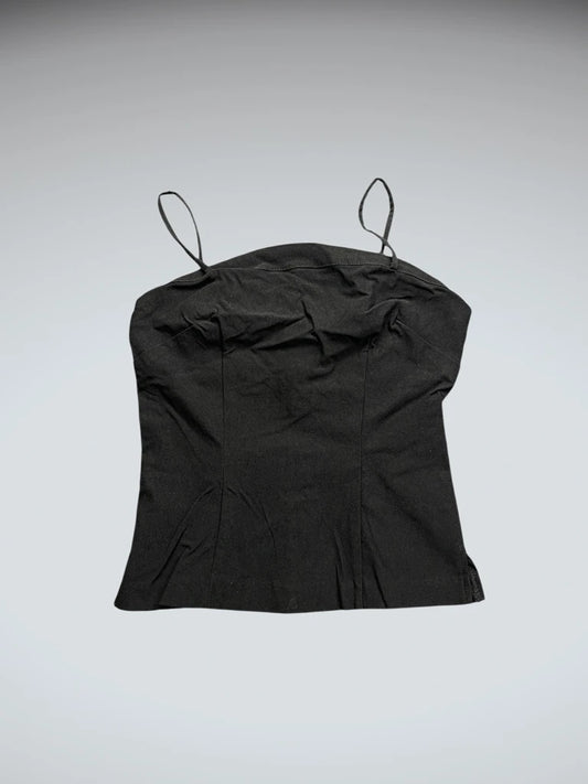 Black Zip Corset Top (S)