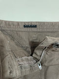 Y2K Chocolate Brown Mini Skirt Low Rise Sisley Grunge (M)