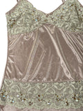 Beige Satin Lace Slip Top (S)