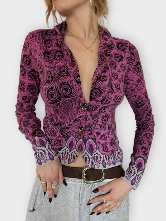 Purple Blazer with Print (S)