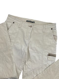 Beige Wide-Leg Utility Pants (L)