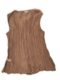 Chocolate Chiffon Ruffle Top (L)
