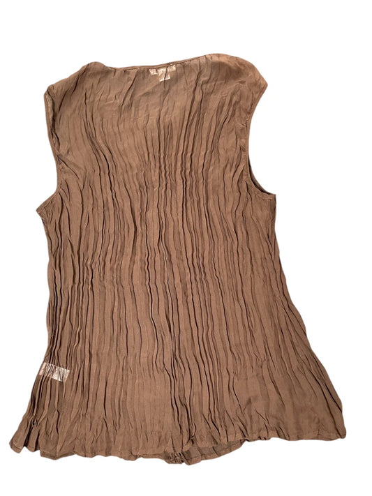 Chocolate Chiffon Ruffle Top (L)