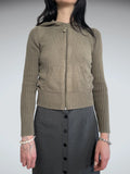 khaki crop hoodie (S)