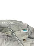 Grey Utility Style Chino Skirt with Button Flap Pockets (S)