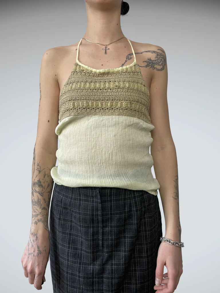 beach knit and cotton top