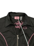 Harley Davidson Black Pink Fitted Biker Shirt (M)