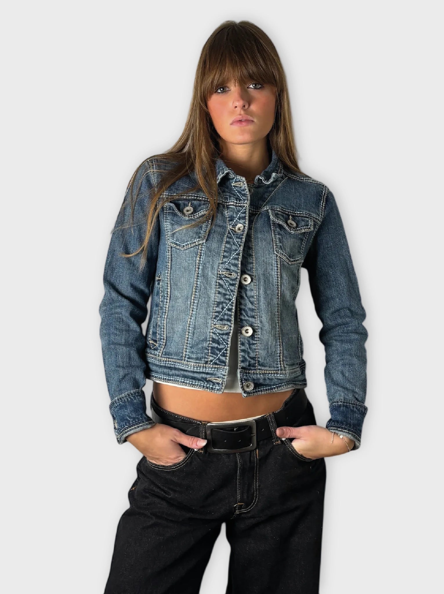 Maurices Blue Classic Denim Jacket Women (S)