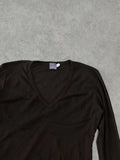 long sleeve brown top