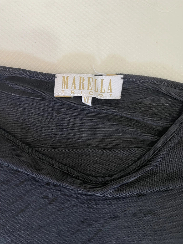 Black Sheer Boatneck Longsleeve (M)