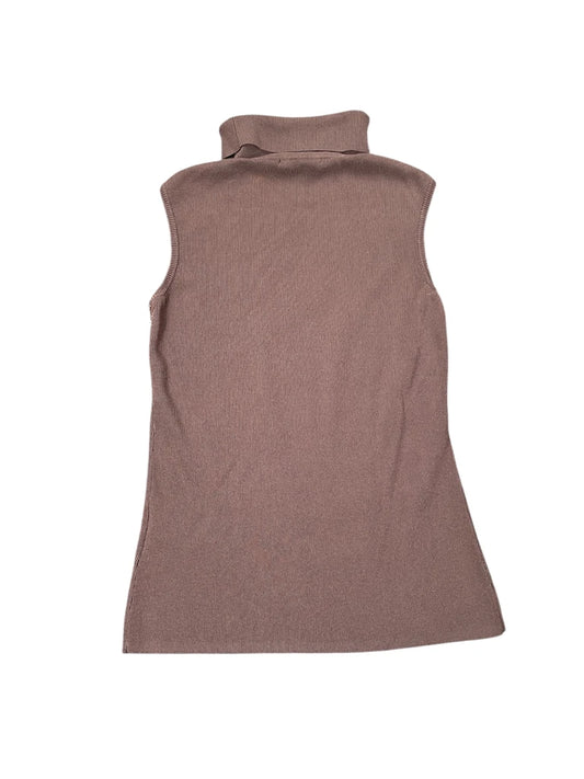 brown studded turtleneck top (L)