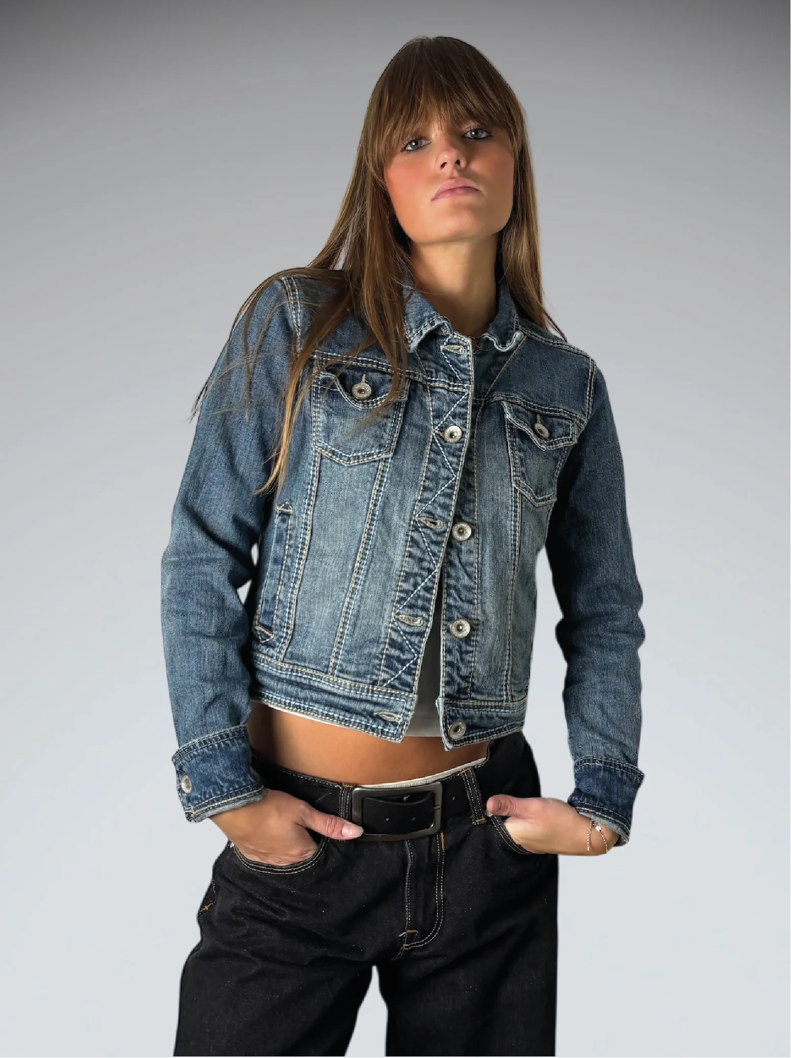 Maurices Blue Classic Denim Jacket Women (S)