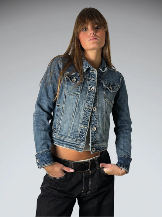 Maurices Blue Classic Denim Jacket Women (S)