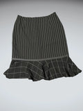 Monochrome Check & Stripe Mini Skirt (M)