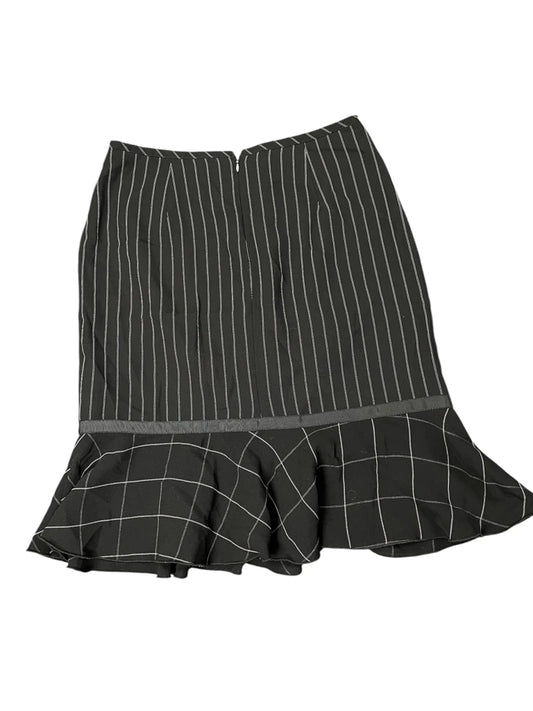 Monochrome Check & Stripe Mini Skirt (M)
