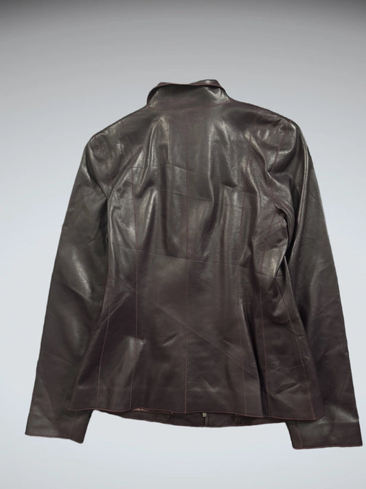 Cole Haan Purple Lamb Leather Jacket (L)