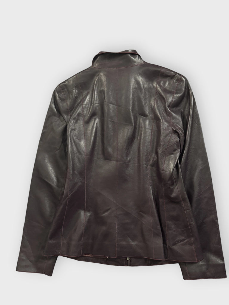 Cole Haan Purple Lamb Leather Jacket (L)