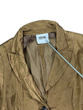 Moschino Bronze Satin Tailored Peplum Blazer (XS)