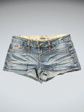 Zanadi Light Wash Rolled Hem Denim Hotpants (L)