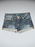 dark washed denim hotpants (M)