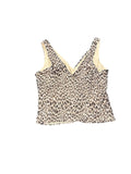 Beige Leopard Ruched Top (L)