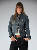 Vintage Blue Denim Jacket Women (S)