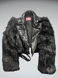 Azalea Wang Black Crocodile Faux Leather Jacket (XL)