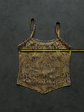 Yellow snake print top