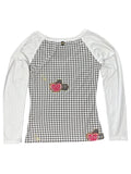 White Apple Bottoms Rhinestone Logo Top (S)