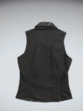 Maximo Black Real Leather Vest Women (M)