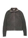 Esprit Black Ribbed Full-Zip Sweater (L)