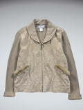 Lisa International Beige Leather Jacket (M)