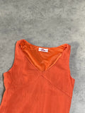 orange dress ((N/A) probably M)