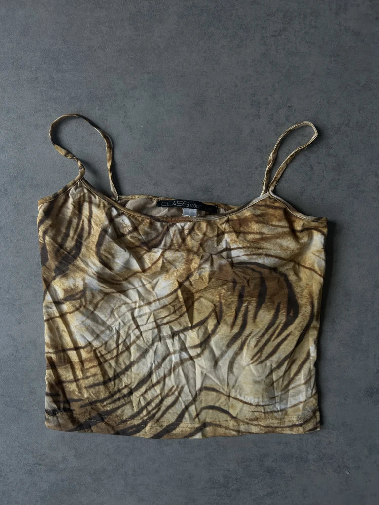 Tiger print crop top