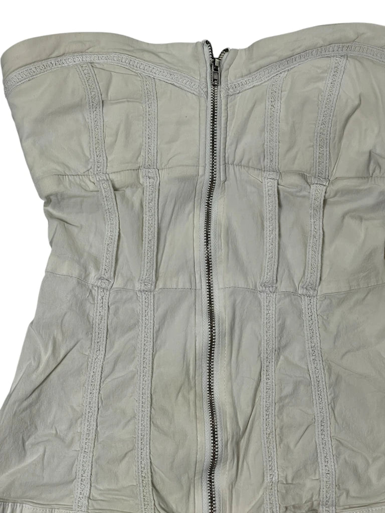 white zipper bustier top (XS)