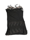 Black Floral Embroidered Sheer Top (S)