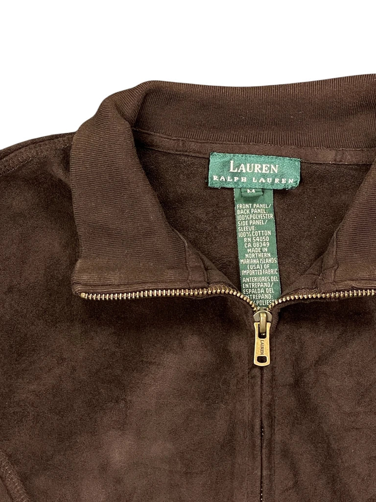 Polo Ralph Lauren Brown Zip Up Sweater Jacket (M)