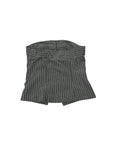 black pinstripe corset vest (S)