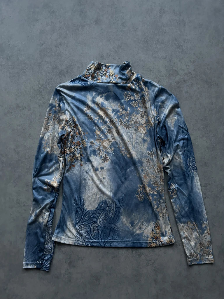 Blue y2k turtle neck