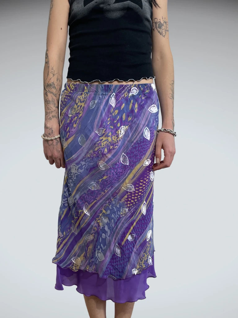 purple mesh skirt ((N/A) probably M)