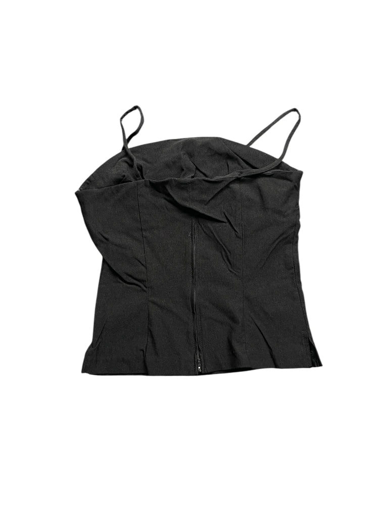 Black Zip Corset Top (S)