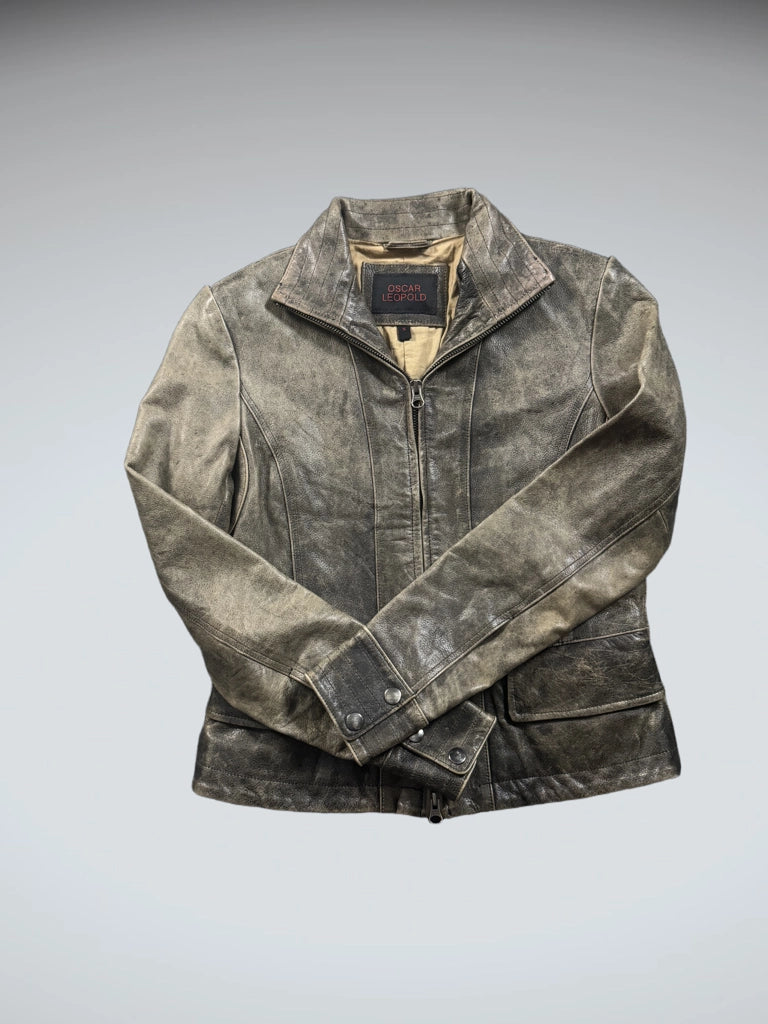 Oscar Leopold Washed Brown Vintage Jacket (S)