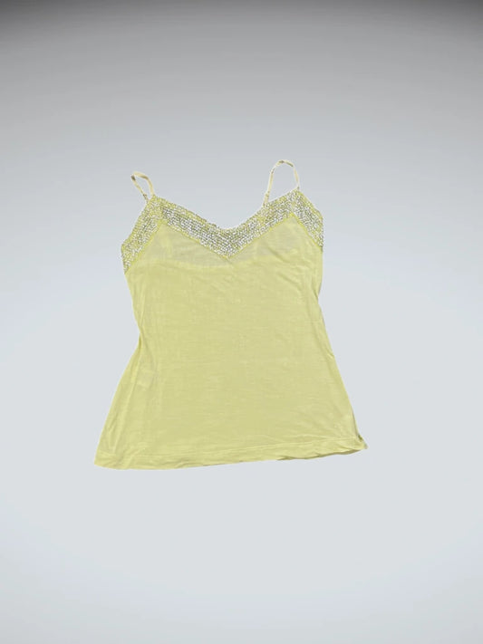 Light Green Satin Beaded Cami Top (XXS)
