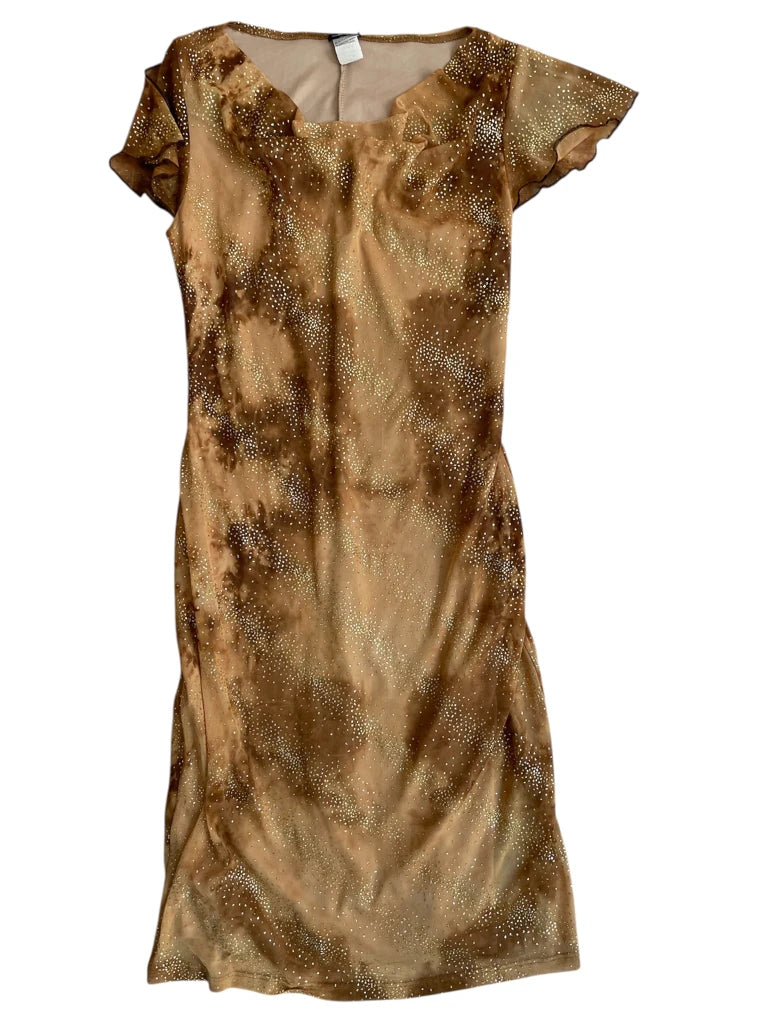 liquid dusk – glitter mesh gown (S)