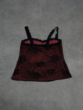 red lace top
