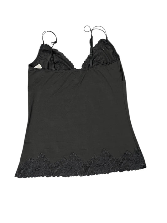 Delicates Black Lace Trim Vintage Top (L)